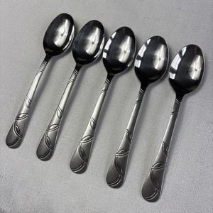 Cambridge Felicity‎ Stainless Steel Soup Spoons Set Of 5 Swirls Modern